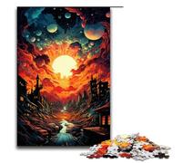 Jigsaw Puzzles 1000 Piece for Adults Escape from The Colorful Psychedelia of The City Puzzle Hands-on Game Unique Home Decor And Gifts 1000 PCS(75x50cm)