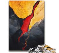 Jigsaw Puzzles 1000 Piece for Adults Ethiopia Erta Ale Volcano Tough Challenge with Matching Poster And Trivia Sheet 38x52cm