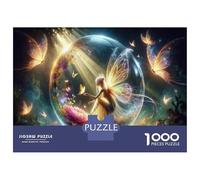 Jigsaw Puzzles 1000 Piece for Adults Fantasy Butterfly Fairy Garden Adult Jigsaw Hands-on Game Wall Decoration Gifts for Friends And Family 52x38cm/1000pcs