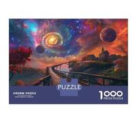 Jigsaw Puzzles 1000 Piece for Adults Fantasy Galaxy Bridge Scene Jigsaw for Adults Toy Wall Decor Home Decoration Challenging To Complete 38x26cm/1000pcs