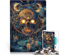 Jigsaw Puzzles 1000 Piece for Adults Fantasy magic skull pädagogische Herausforderung Geburtstagsgeschenk, Geschenke38x26cm