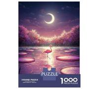 Jigsaw Puzzles 1000 Piece for Adults Flamingo in A Dreamy Lily Pond Jigsaw for Adults Toy Wall Decor Home Decoration Challenging To Complete 52x38cm/1000pcs
