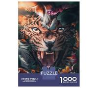 Jigsaw Puzzles 1000 Piece for Adults Floral Leopard Jigsaw for Adults Hands-on Game Wall Decoration Great Gift for Gaming 70x50cm/1000pcs
