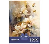 Jigsaw Puzzles 1000 Piece for Adults Flowers Beige Color Themed Adult Puzzles Relaxing Games Analysis And Logic Great Gift for Gaming 38x26cm/1000pcs