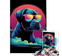Jigsaw Puzzles 1000 Piece for Adults French Bulldog Miami Vice Challenging Game Toys Educational Games Hand Speed Race Gifts For Birthdays (Size 38x26cm)