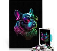 Jigsaw Puzzles 1000 Piece for Adults French Bulldog Spielspielzeug als Familiengeschenk Geburtstagsgeschenk52x38cm