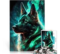 Jigsaw Puzzles 1000 Piece for Adults German Shepherd Dog Mythic Made of wood，for age 14 years and over Educational Games For Adults and teenagers It is ideal as a gift for the whole family。