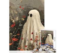 Jigsaw Puzzles 1000 Piece for Adults Ghost in A Field of Flowers Educational Toy Gift Birthday Relax Games Artists' Collection, Fine Arts Size 50x75cm