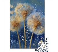 Jigsaw Puzzles 1000 Piece for Adults Glowing Dandelion Art Print Puzzles for Adults Brain Teaser Game Difficult Hard Educational Challenge 38x26cm/1000pcs