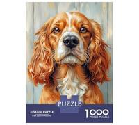 Jigsaw Puzzles 1000 Piece for Adults Golden Cocker Spaniel Portrait Puzzle for Adults Family Games Enhance Memory Educational Challenge 70x50cm/1000pcs