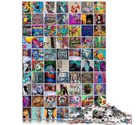 Jigsaw Puzzles 1000 Piece for Adults graffiti art Puzzle Hands-on Game 26x38cm Unique Birthday and Gifts Suitable for and teens 14+