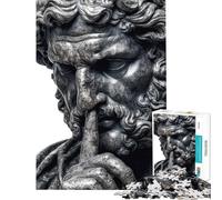 Jigsaw Puzzles 1000 Piece for Adults Greek Hush Statue Puzzles for Adults Toy Wall Decor Birthday Present Educational Challenge (size 38x26cm)