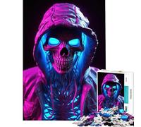 Jigsaw Puzzles 1000 Piece for Adults Halloween Skeleton(B) Hands-on Game for Educational Game Challenge Toy Great Gifts And Toys For Family Fun (Size 50x75cm)