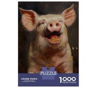 Jigsaw Puzzles 1000 Piece for Adults Happy Pig Ramen Noodles Adult Puzzles Relaxing Games Analysis And Logic Great Gift for Gaming 70x50cm/1000pcs