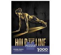 Jigsaw Puzzles 1000 Piece for Adults Hold The Line Fitness Motivation Jigsaws for Adults Hands-on Game But Fun And Humorous Educational Challenge 70x50cm/1000pcs