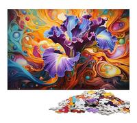 Jigsaw Puzzles 1000 Piece for Adults Imagine Colorful Psychedelic Flowers Puzzle Hands-on Game Great for Teenager Age 14 Years Up 1000 PCS(75x50cm)