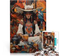 Jigsaw Puzzles 1000 Piece for Adults indian Made of cardboard for and 14 years and over Each piece is unique - Fun and challenging game for the whole ideas。size：26x38cm/10.24x14.96inch