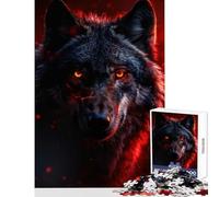 Jigsaw Puzzles 1000 Piece for Adults Inferno Eyes of The Wolf Educational Toy Gift Birthday Relax Games Artists' Collection, Fine Arts Size 38x26cm