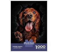 Jigsaw Puzzles 1000 Piece for Adults Irish Setter Jigsaws for Adults Hands-on Game But Fun And Humorous Educational Challenge 52x38cm/1000pcs
