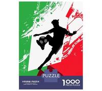 Jigsaw Puzzles 1000 Piece for Adults Italy Soccer Player Silhouette Jigsaw for Adults Toy Wall Decor Home Decoration Challenging To Complete 52x38cm/1000pcs