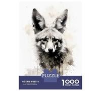 Jigsaw Puzzles 1000 Piece for Adults Jackal Beauty Watercolor Teenager Puzzles Relax Games Presents for Women Gifts for Friends And Family 52x38cm/1000pcs