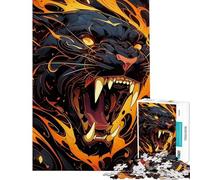 Jigsaw Puzzles 1000 Piece for Adults Jaguar Untamed Rage Puzzles for Adults Toy Wall Decor Birthday Present Educational Challenge (size 38x52cm)