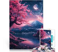 Jigsaw Puzzles 1000 Piece for Adults japan mount fuji at night Made of cardboard,Suitable for people aged 14 and above Challenging play toys because it is ideal as a gift for the whole family。