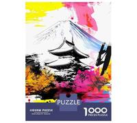 Jigsaw Puzzles 1000 Piece for Adults Japanese Asian Mount Fuji & Pagoda Jigsaw for Adults Toy Wall Decor Home Decoration Challenging To Complete 52x38cm/1000pcs