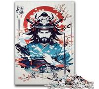 Jigsaw Puzzles 1000 Piece for Adults Japanese Samurai Sakura Precision Cutting for Educational Game Birthday Gifts 38x26cm