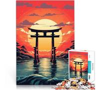 Jigsaw Puzzles 1000 Piece for Adults Japanese Torii Gate Lernspiele Heimdekoration einzigartiges Herausforderungsspiel75x50cm