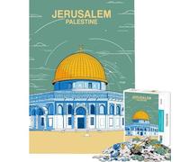 Jigsaw Puzzles 1000 Piece for Adults Jerusalem Al Aqsa Poster Help The Brain Exercise Improve Memory Educational Game for Age 14+ Game (50x75cm)