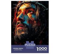 Jigsaw Puzzles 1000 Piece for Adults Jesus Christ Portrait Jigsaw for Adults Toy Wall Decor Home Decoration Challenging To Complete 38x26cm/1000pcs