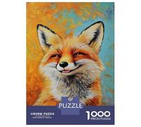 Jigsaw Puzzles 1000 Piece for Adults Joyful Fox Smile Jigsaw for Adults Toy Wall Decor Home Decoration Challenging To Complete 52x38cm/1000pcs