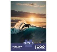 Jigsaw Puzzles 1000 Piece for Adults Killer Whale Of Sunset Adult Puzzles Relaxing Games Analysis And Logic Great Gift for Gaming 70x50cm/1000pcs