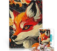 Jigsaw Puzzles 1000 Piece for Adults Kitsune Digital Art Lernspiele Heimdekoration Geeignet für die Schreibtischdekoration75x50cm