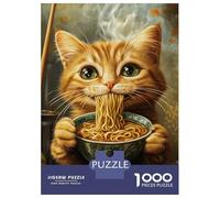 Jigsaw Puzzles 1000 Piece for Adults Kitty's Noodle Feast -1 Jigsaw for Adults Toy Wall Decor Home Decoration Challenging To Complete 38x26cm/1000pcs