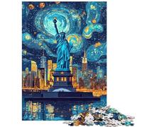 Jigsaw Puzzles 1000 Piece for Adults Liberty's Starry Night Fun Games Hand Speed Race Toy Wall Decor Birthday Present,Travel Gifts, Size 75x50cm