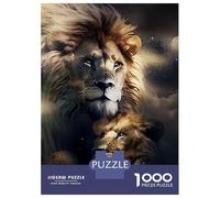 Jigsaw Puzzles 1000 Piece for Adults Lion Father Lion Son Jigsaw for Adults Toy Wall Decor Home Decoration Challenging To Complete 52x38cm/1000pcs