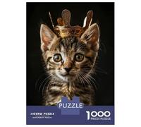 Jigsaw Puzzles 1000 Piece for Adults Little Cat King Jigsaw for Adults Toy Wall Decor Home Decoration Challenging To Complete 52x38cm/1000pcs