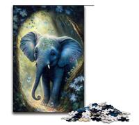Jigsaw Puzzles 1000 Piece for Adults Little Cute Elephant Puzzle Hands on Game Unique Home Decor And Gifts 75x50cm