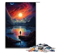 Jigsaw Puzzles 1000 Piece for Adults Looking at The World Alone Puzzle Hands-on Game Unique Home Decor And Gifts 1000PCS(75x50cm)