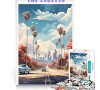 Jigsaw Puzzles 1000 Piece for Adults Los Angeles City Impossible Game Parent-child Interaction Wishlist with Santa Claus 38x52cm