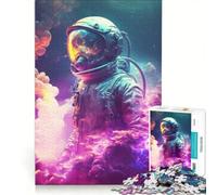 Jigsaw Puzzles 1000 Piece for Adults Lost Astronaut Impossible Game Parent-child Interaction Wishlist with Santa Claus 50x75cm