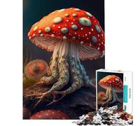Jigsaw Puzzles 1000 Piece for Adults Magic Mushrooms Help The Brain Exercise Improve Memory Educational Game for Age 14+ Game (50x75cm)