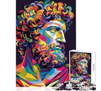 Jigsaw Puzzles 1000 Piece for Adults Marcus Aurelius Pop Art Colorful Jigsaw Puzzles 1000 Family Game Great Gifts for Games Learning Educational (38x52cm)
