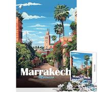 Jigsaw Puzzles 1000 Piece for Adults Marrakech Cityscape Jigsaw 1000 Piece Impossible Game Great Gifts for Games Enhance Memory (50x75cm)