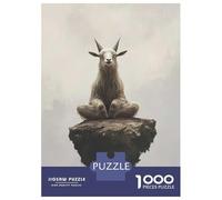 Jigsaw Puzzles 1000 Piece for Adults Meditating Goat on A Cliff Jigsaw for Adults Toy Wall Decor Home Decoration Challenging To Complete 70x50cm/1000pcs