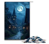 Jigsaw Puzzles 1000 Piece for Adults Moonlight for The Ancient Town Puzzle Hands-on Game Unique Home Decor And Gifts 1000 PCS(75x50cm)