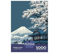 Jigsaw Puzzles 1000 Piece for Adults Mount Fuji And Traditional Japanese House Jigsaw for Adults Toy Wall Decor Home Decoration Challenging To Complete 38x26cm/1000pcs