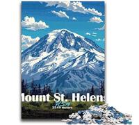Jigsaw Puzzles 1000 Piece for Adults Mount St. Helens Landscape Tough Challenge with Matching Poster And Trivia Sheet 50x75cm